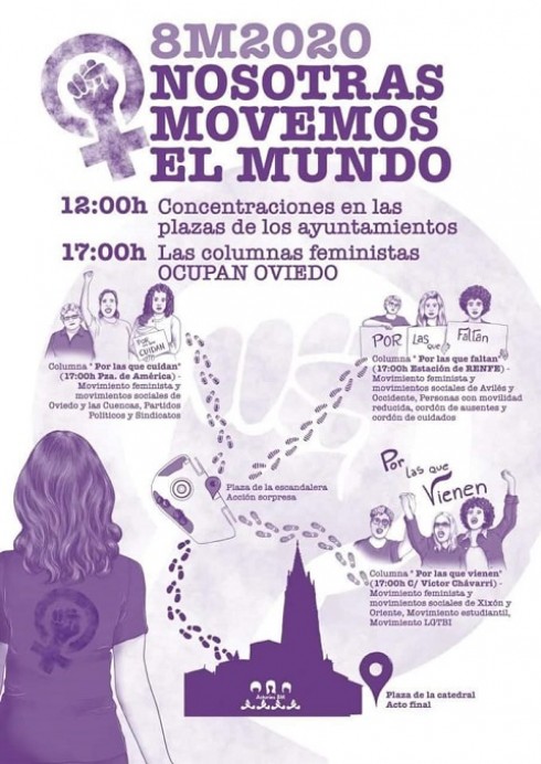 Concentración del 8M ante ayuntamiento de Colunga