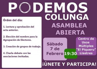 Asamblea de Podemos - Colunga