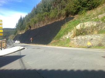 Mejoras en la Nacional 632 en la salida de Colunga en dirección Villaviciosa