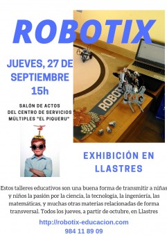 Exhibición actividad extraescolar Robotix en Llastres