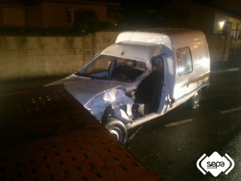 Accidente de tráfico con herido en Salas Accidente de tráfico con herido en Salas