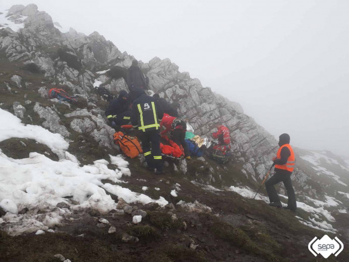 Accidente de montaña en el Picu Pienzu, Colunga