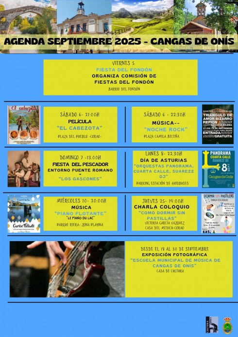 Agenda cultural y festiva de septiembre 2025 en Cangas de Onís