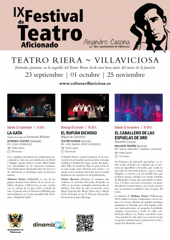 El Ayuntamiento de Villaviciosa anuncia el programa del IX Festival de Teatro Aficionado Alejandro Casona