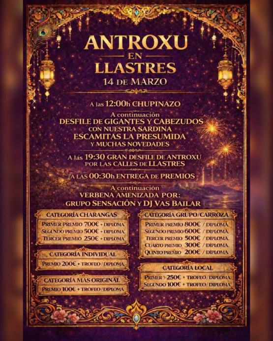 Lastres celebra su Antroxu el 14 de marzo con desfiles, música y premios