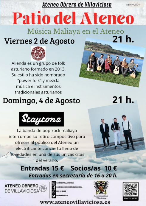 Eventos musicales en el patio del Ateneo
