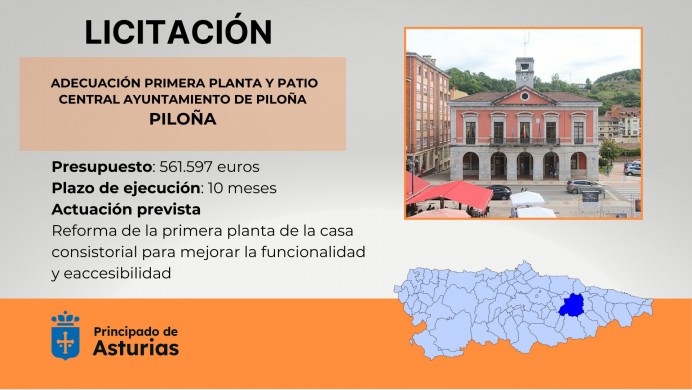El Principado de Asturias licita la reforma integral de la Casa Consistorial de Piloña por 561.000 Euros El Principado de Asturias licita la reforma integral de la Casa Consistorial de Piloña por 561.000 Euros