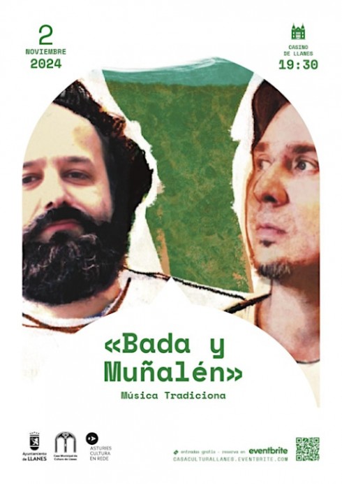 Bada y Muñalén reviven la musica tradicional asturiana en el Casino de Llanes