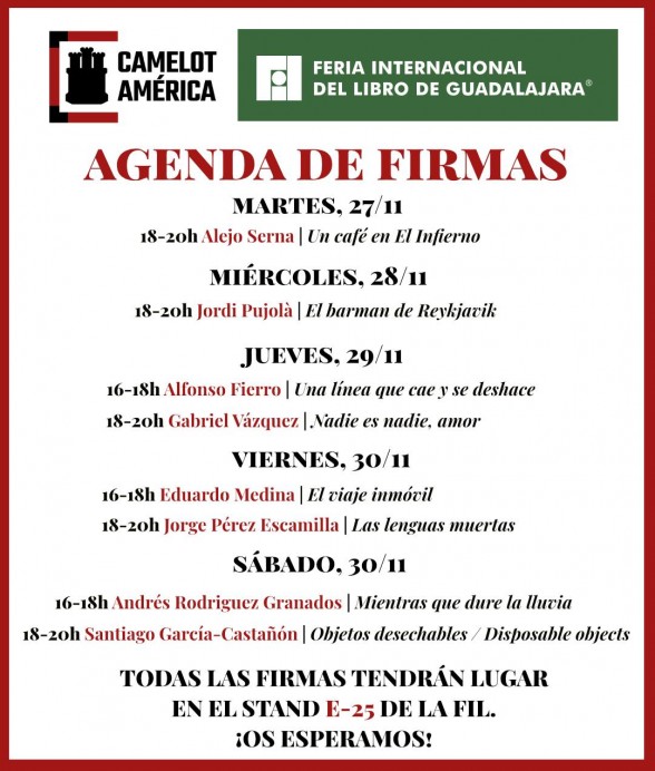  Ediciones Camelot participará en la Feria del Libro de Guadalajara