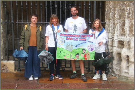 El Camino de Santiago solidario para recaudar fondos para la AME cierra con éxito su paso por Asturias