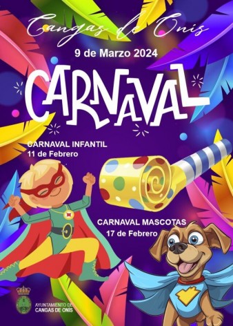 Triple celebración de los carnavales 2024 en Cangas de Onís