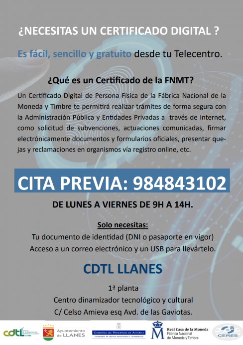 Certificado digital en el Telecentro