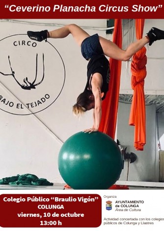 Colunga celebra el 50 aniversario del Colegio Braulio Vigón con el espectáculo ‘Ceverino Planacha Circus Show’