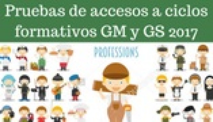 Pruebas de acceso a ciclos formativos de Formación Profesional 2017