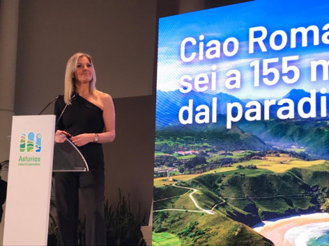 El Principado aprovecha la conexión directa con el aeropuerto de Fuimicino para reforzar la promoción turística de Asturias en Roma