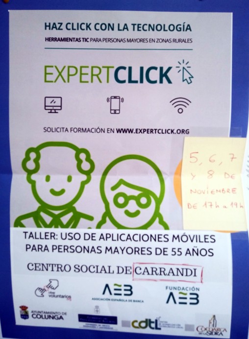 Taller sobre aplicaciones Móviles para mayores de 65 años