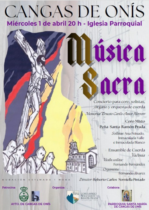 Concierto de música sacra en Cangas de Onís este 1 de abril en la Iglesia Parroquial