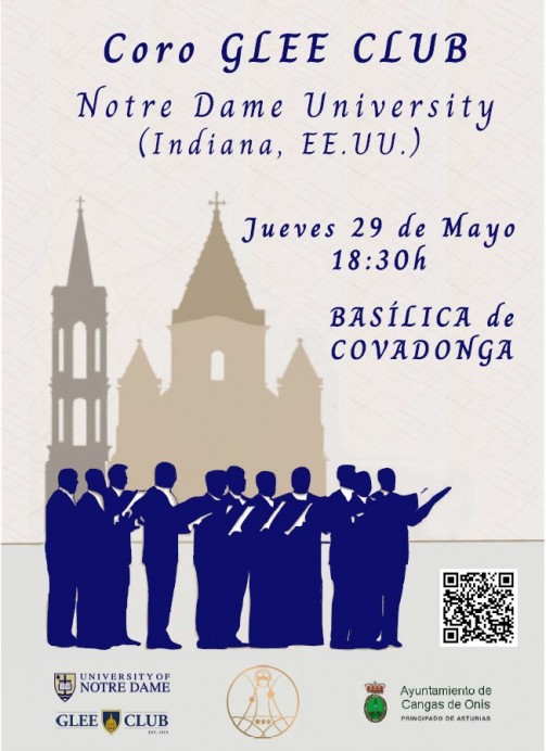El coro Notre Dame Glee Club ofrecerá un concierto internacional en la Basílica de Covadonga