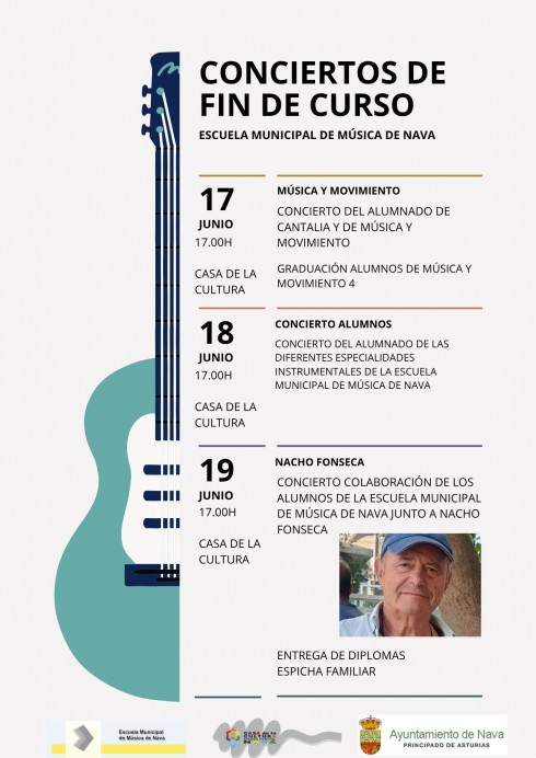 La Escuela Municipal de Música de Nava celebra sus conciertos de fin de curso del 17 al 19 de junio