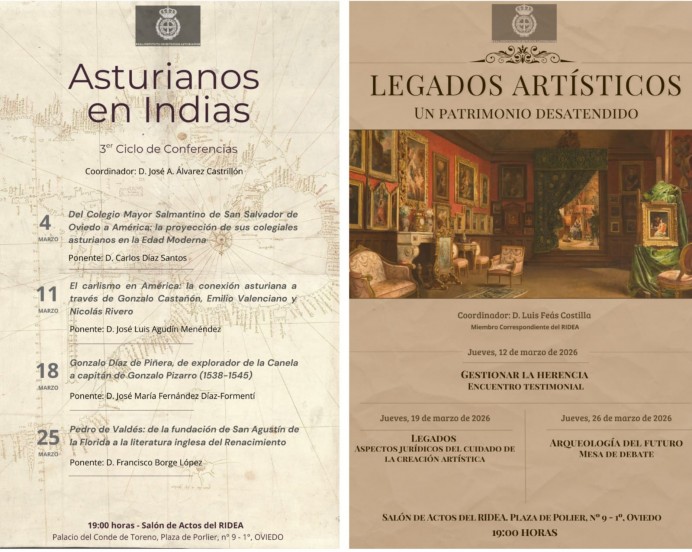 El RIDEA abre en marzo dos ciclos sobre la huella asturiana en América y el patrimonio artístico
