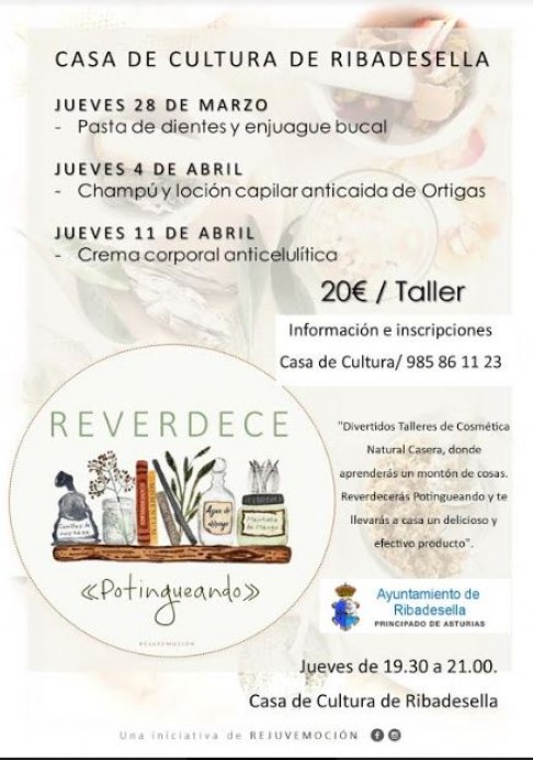 Talleres de cosmética natural en Ribadesella