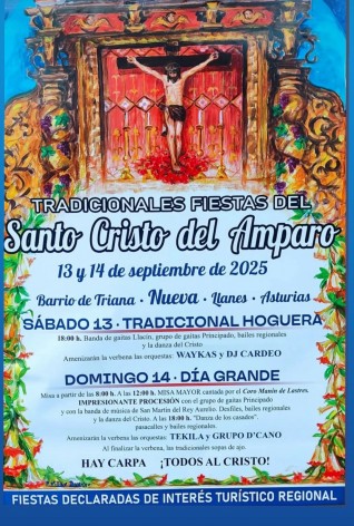 Tradicionales Fiestas del Santo Cristo del Amparo 2025 en Nueva (Llanes)