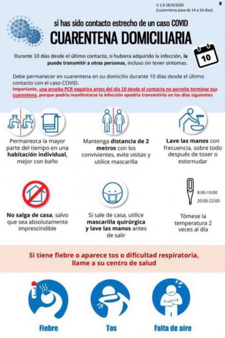 Importante: cuarentena domiciliaria