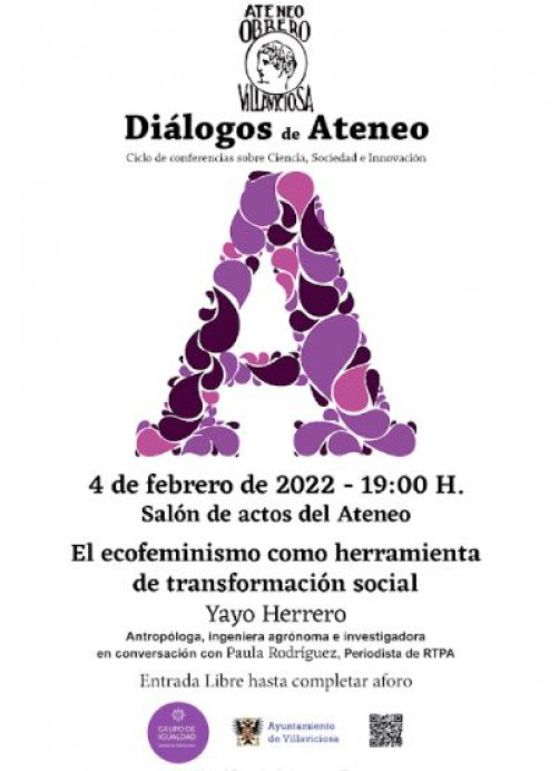 Yayo Herrero, invitada al ciclo Diálogos de Ateneo este viernes 4 de febrero a las 19 horas
