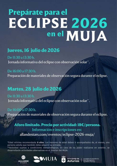 El MUJA organiza dos jornadas para prepararse ante el eclipse de 2026