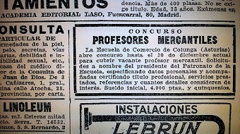 La Escuela de Comercio de Colunga