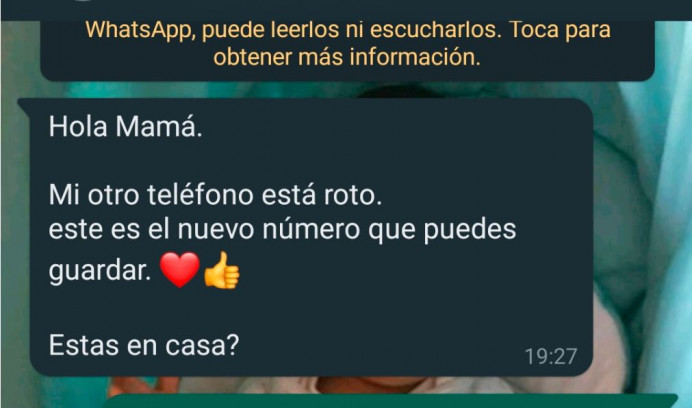 Ciberdelincuentes se hacen pasar por familiares para pedir dinero por WhatsApp