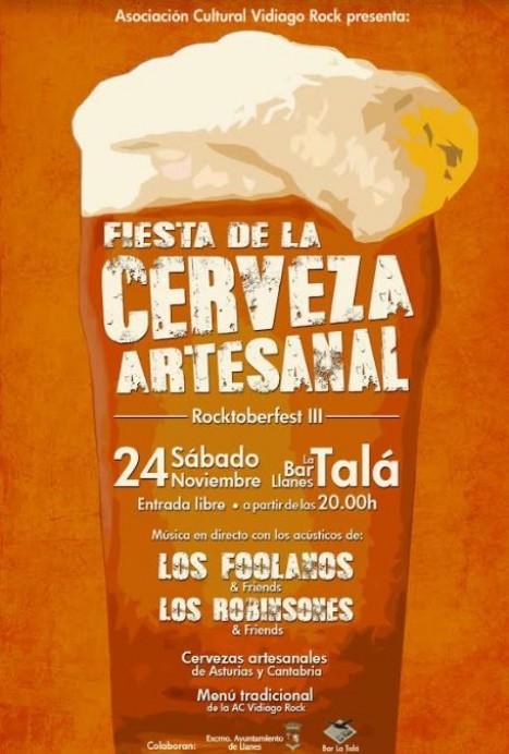 Rocktoberfest III: Fiesta de la cerveza artesanal de la A. C. Vidiago Rock en Llanes