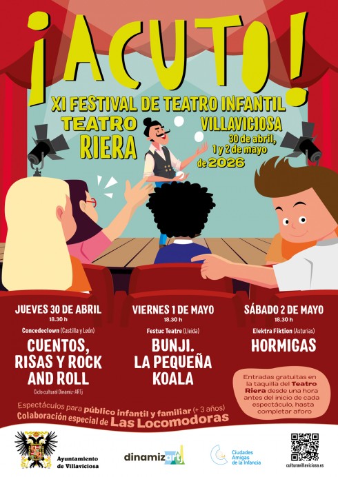 Villaviciosa presenta el Festival Infantil ACUTO 2026 con teatro familiar en el Teatro Riera