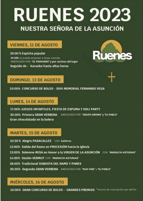 Fiestas de Ruenes 2023