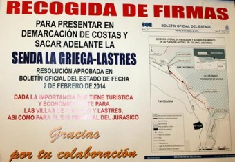 Recogida de Firmas reclamando la construcción de la Senda La Griega-Lastres