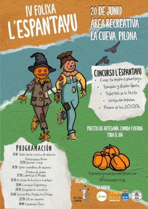 La IV Folixa L Espantayu llenará Infiesto de música, talleres y creatividad con su tradicional concurso de espantayus