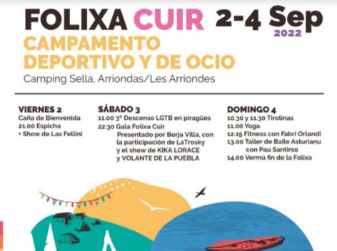 Faciendo Camín organiza el FOLIXA CUIR, con la colaboración de ADI (Agrupación Deportiva Ibérica LGTBI+) y el Ayuntamiento de Parres