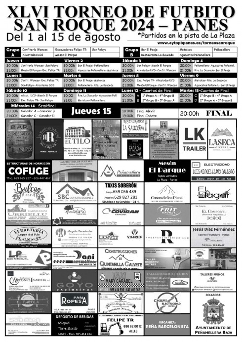 Continúa el XLVI Torneo de Futbito San Roque 2024 en Panes
