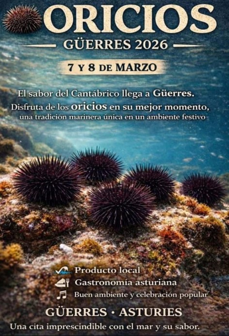 Guerres celebra los Oricios 2026 los días 7 y 8 de marzo con el mejor sabor del Cantábrico