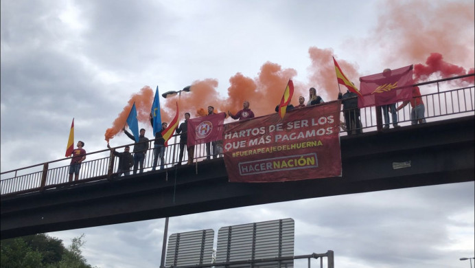 Acción peaje del Huerna