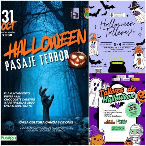 Cangas de Onís celebra Halloween con talleres infantiles y un pasaje del terror en la Casa de Cultura