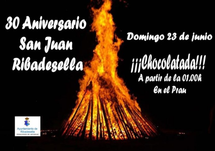 Hoguera de San Juan en Ribadesella