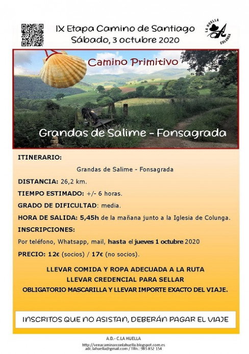 El grupo La Huella,sigue su Camino Primitivo