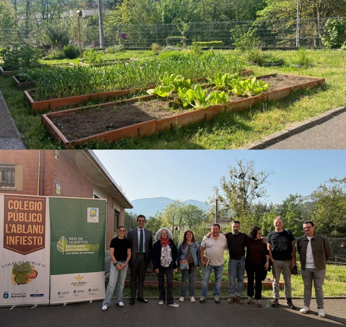 El Colegio L Ablanu de Infiesto impulsa la educación ambiental con un encuentro de huertos escolares junto al CP Braulio Vigón