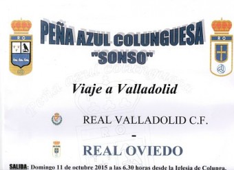 Viaja a Valladolid para animar al Real Oviedo