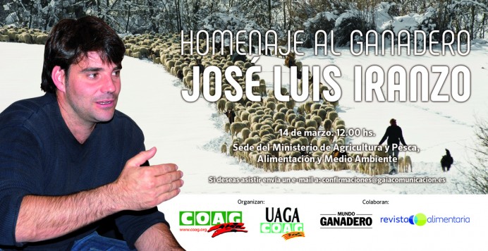 COAG HOMENAJEA AL GANADERO Y PASTOR JOSÉ LUIS IRANZO