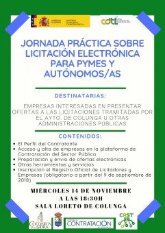 JORNADA PRÁCTICA SOBRE LICITACION ELECTRÓNICA PARA PYMES Y AUTÓNOMOS