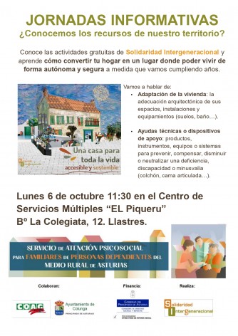 Jornadas informativas en Llastres: recursos para una vida autónoma y segura en el hogar