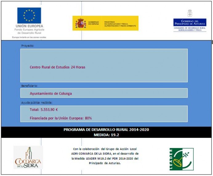 Ayuda Leader: Centro Rural de Estudio 24 horas