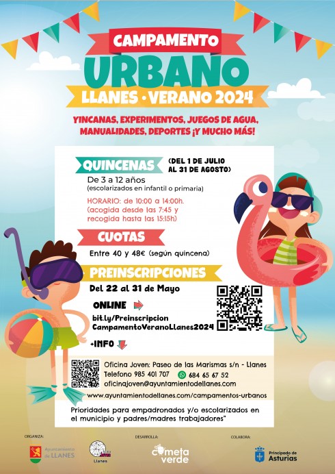 En Llanes, Campamento Urbano Municipal Verano 2024